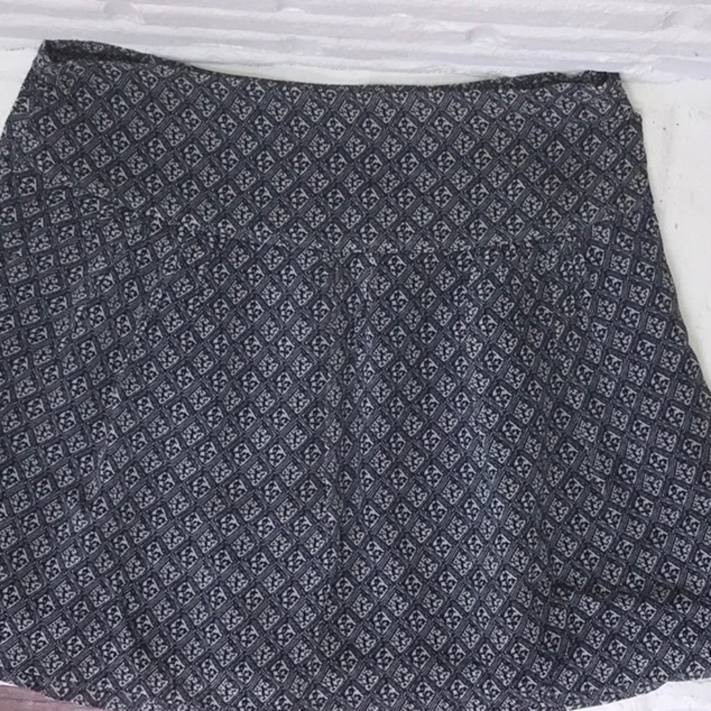 Madewell Blue Geometric Print Mini Skirt